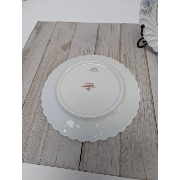 Haviland Limoges Bergere Set 2 Dessert Bread Plates Vintage Blue Flowers France - Picture 4 of 6